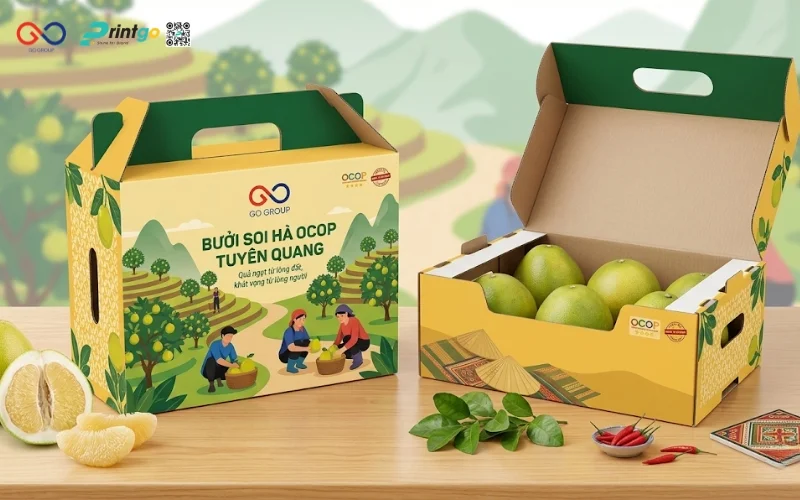 Phương án thay đối bao bì bưởi Soi Hà Tuyên Quang OCOP mở rộng thị trường