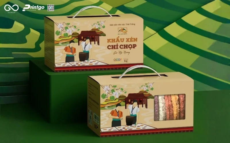 Dự án thiết kế và in ấn bao bì khẩu xén của HTX Hoa Ban Trắng
