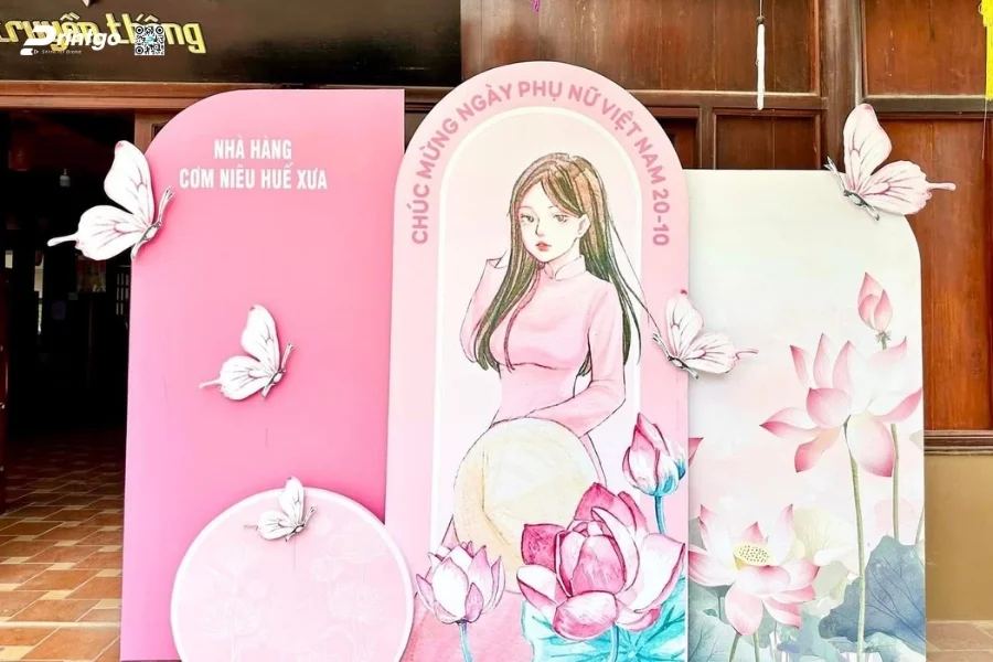 Chất liệu in backdrop sự kiện 8/3 phổ biến