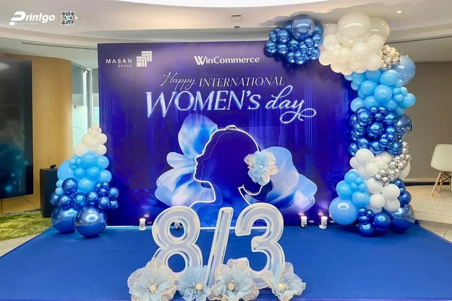 Mẫu backdrop sự kiện 8/3 độc sáng tạo nhất 2026