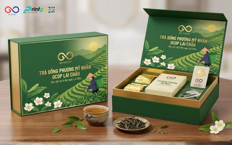Mẫu hộp trà Đông Phương Mỹ Nhân Lai Châu cải tiến