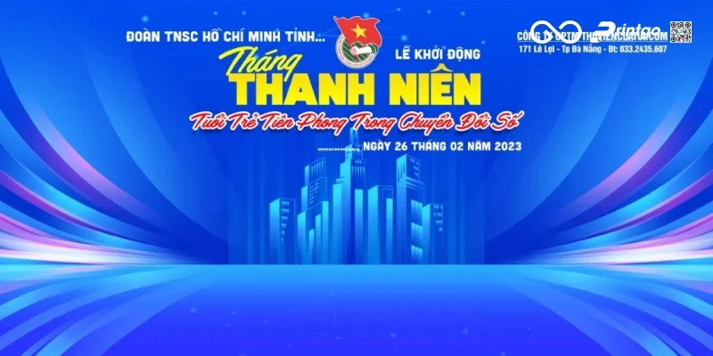 Background Đoàn Thanh Niên dùng cho backdrop sân khấu