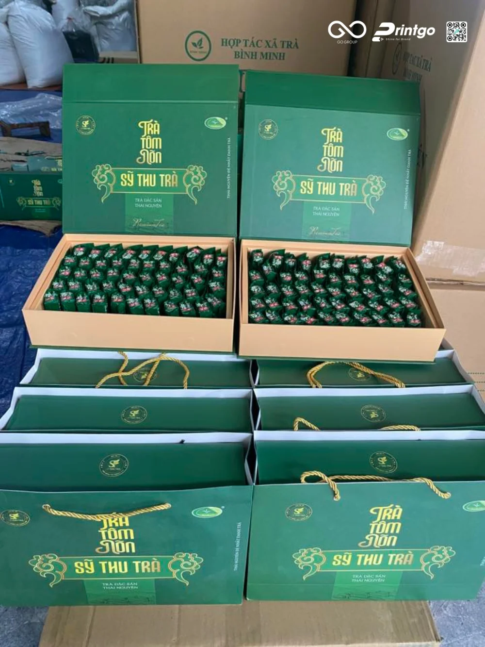 Hộp đựng trà Sỹ Thu Trà kịp thời phục vụ mùa tết 2026