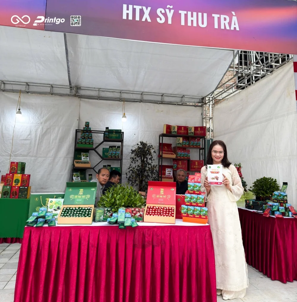 Các sản phẩm được thương hiệu Sỹ Thu Trà mang tới hội trợ, triển lãm nông nghiệp