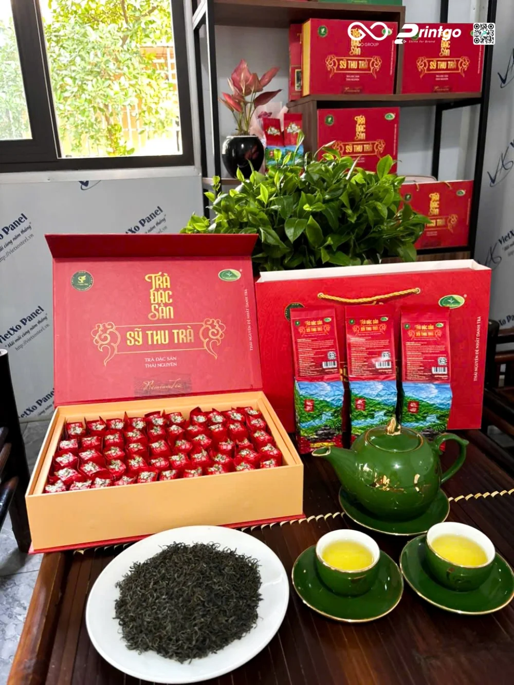 Một số hình ảnh thực tế của sản phẩm hộp đựng trà Sỹ Thu Trà do Printgo sản xuất
