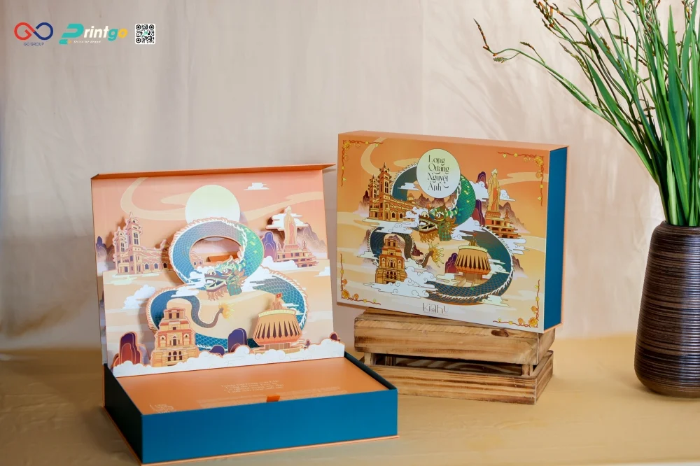 Hộp bánh trung thu Kim Như Bakery với sân khấu 3D sống động