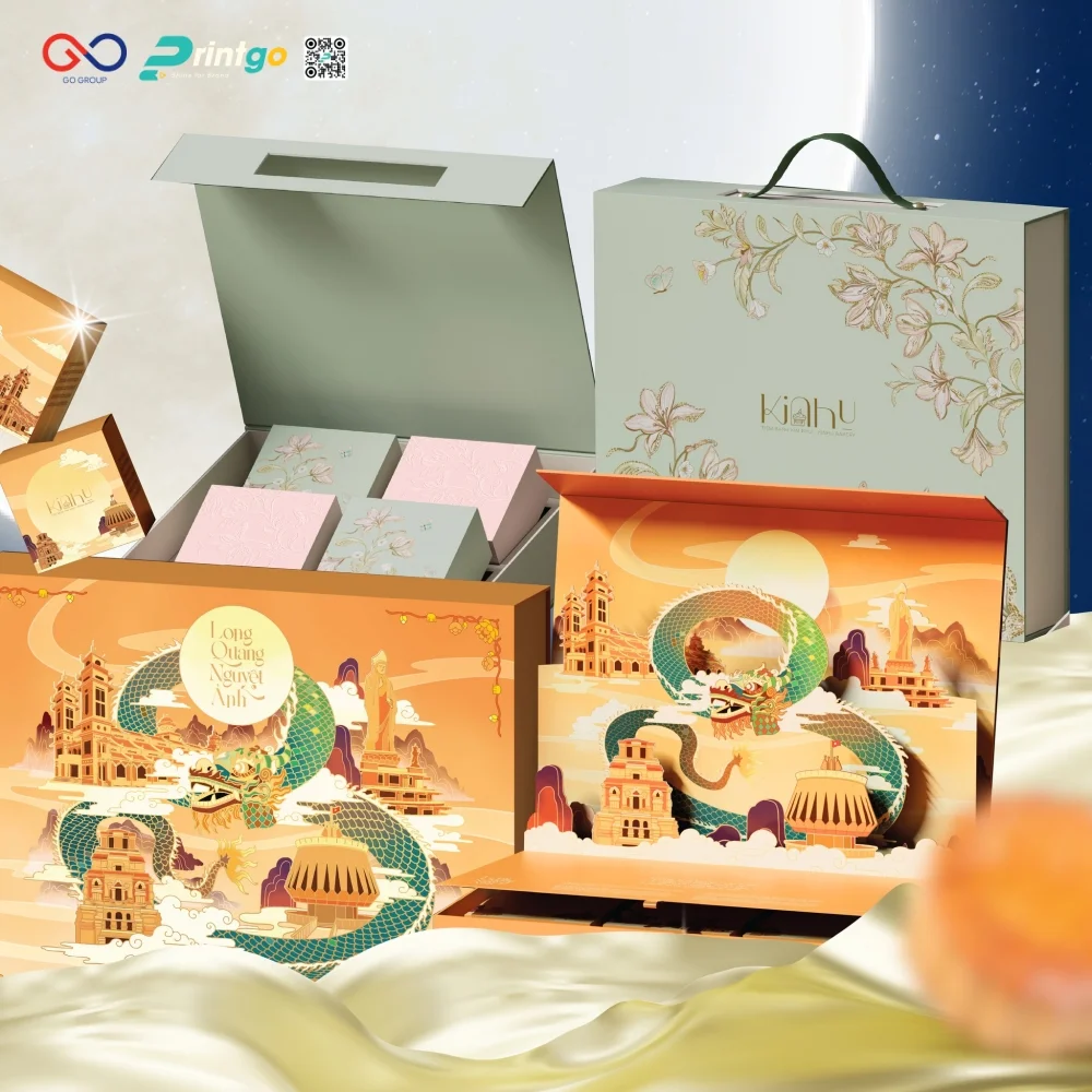 Dự án thiết kế và in hộp bánh trung thu Kim Như Bakery