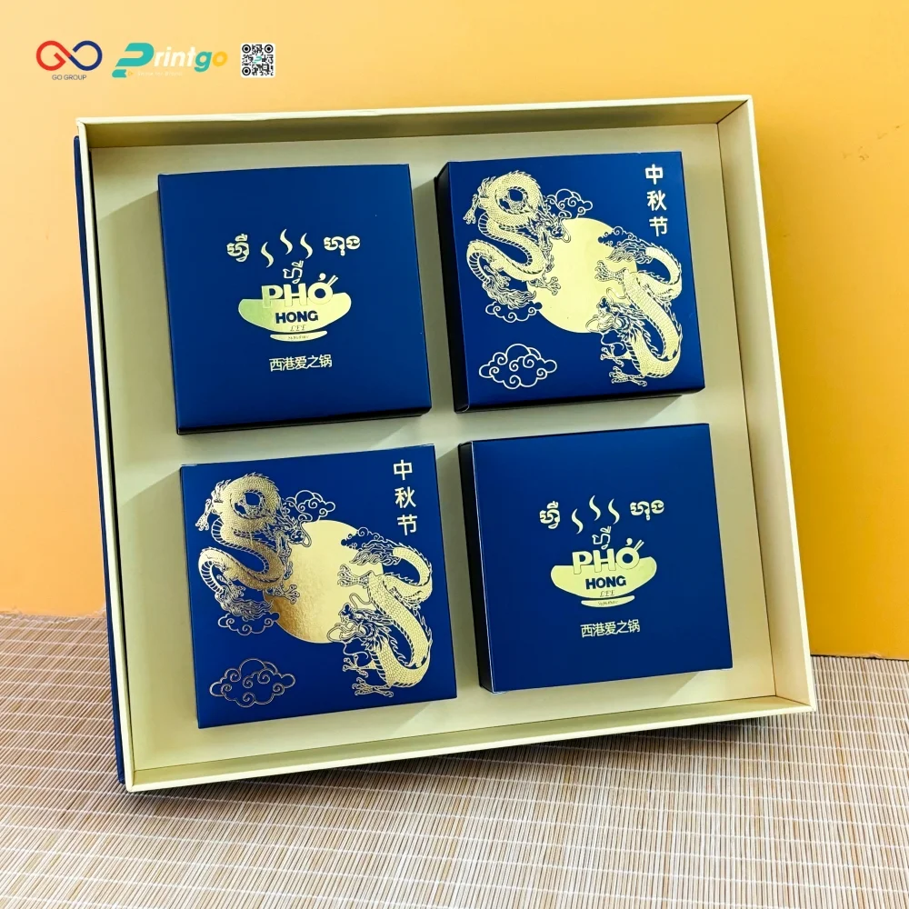 Hộp con đựng bánh với quy cách nắp mở 2 đầu tiện lợi