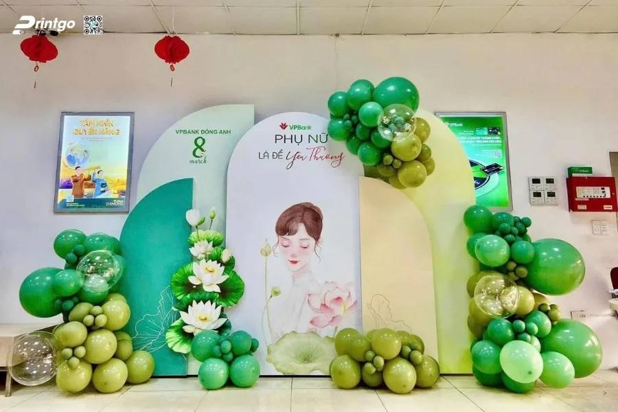 Mẫu backdrop sự kiện 8/3 độc sáng tạo nhất 2026