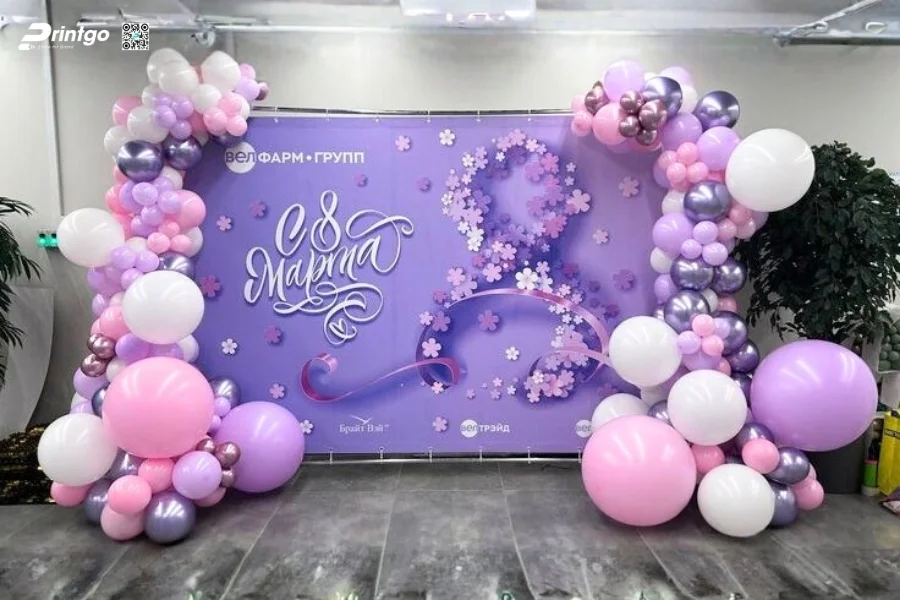 Mẫu backdrop sự kiện 8/3 độc sáng tạo nhất 2026