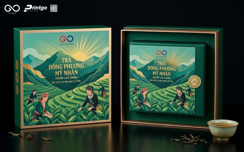 Mẫu hộp trà Đông Phương Mỹ Nhân Lai Châu cải tiến