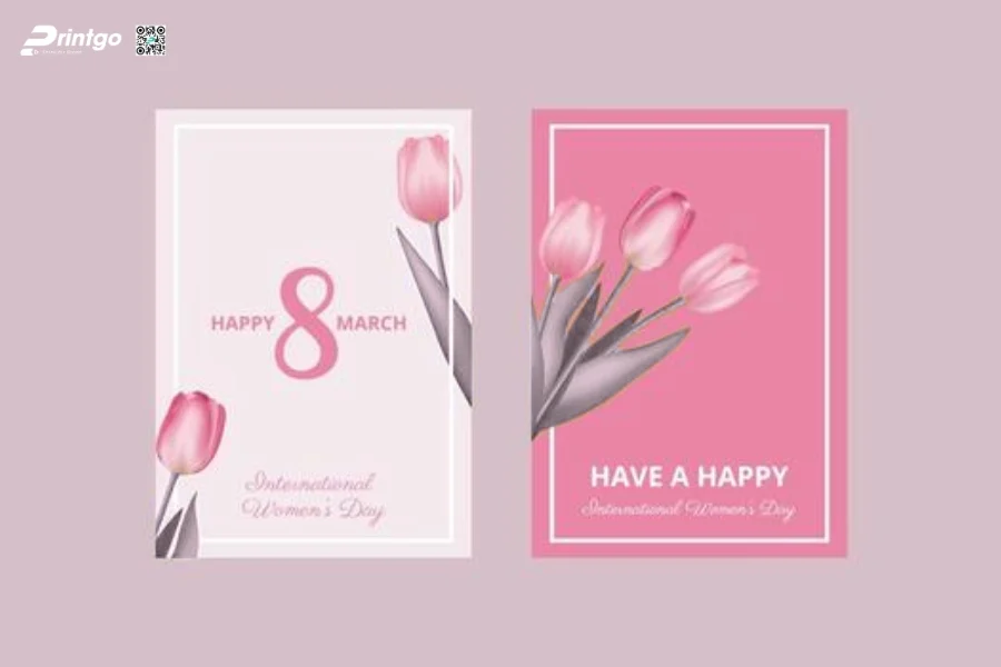 Mẫu thiệp in kèm thư chúc 8/3 khách hàng ấn tượng nhất