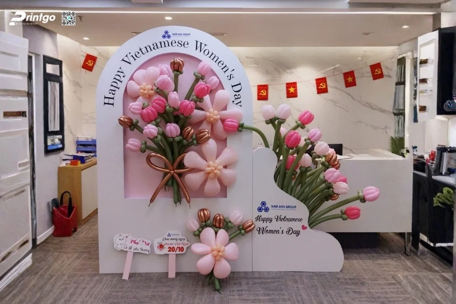 Mẫu backdrop sự kiện 8/3 sáng tạo và ấn tượng nhất