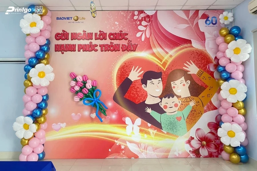 Mẫu backdrop sự kiện 8/3 độc sáng tạo nhất 2026