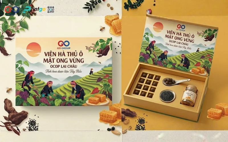 Giải pháp nâng cấp bao bì viên hà thủ ô mật ong vừng Lai Châu