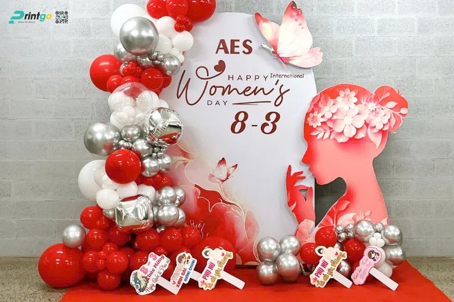 Mẫu backdrop sự kiện 8/3 sáng tạo và ấn tượng nhất