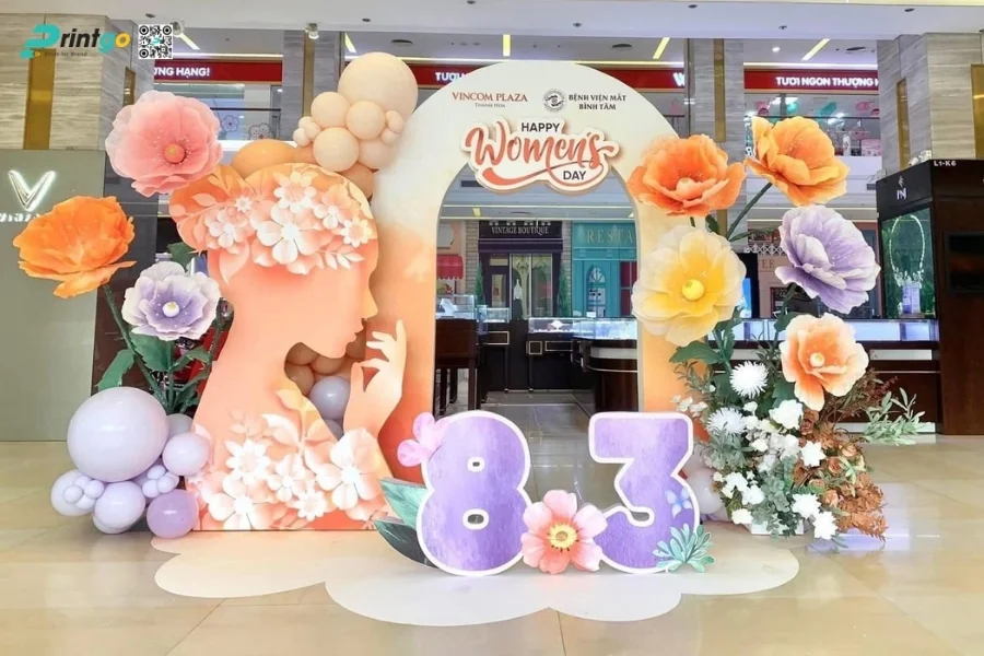 Mẫu backdrop sự kiện 8/3 sáng tạo và ấn tượng nhất