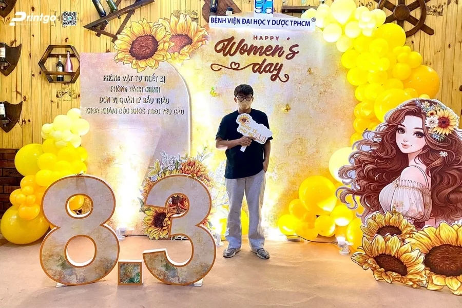 Mẫu backdrop sự kiện 8/3 sáng tạo và ấn tượng nhất