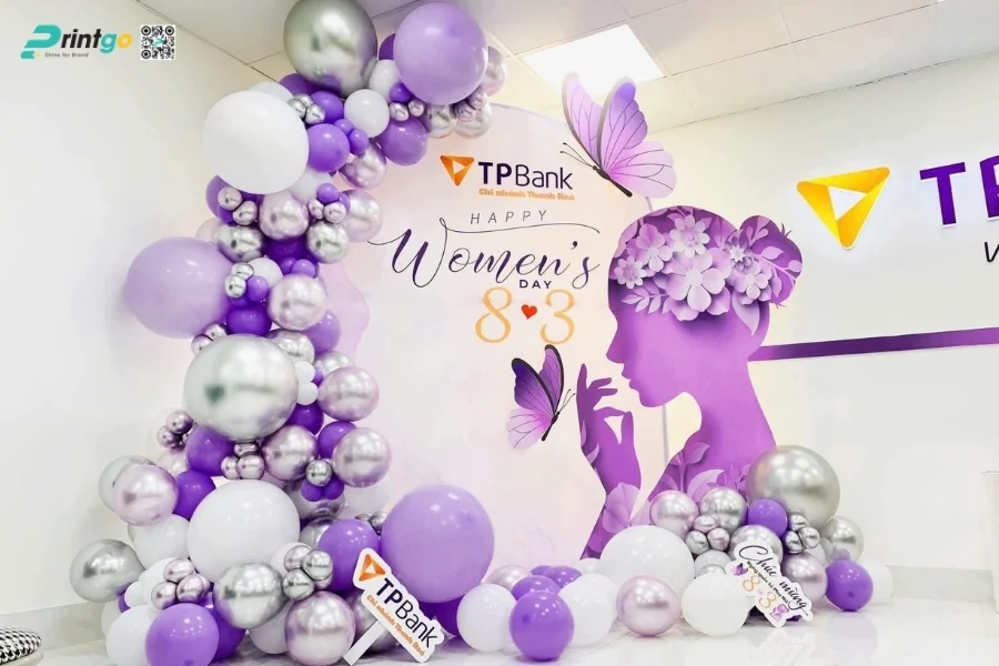 Mẫu backdrop sự kiện 8/3 sáng tạo và ấn tượng nhất