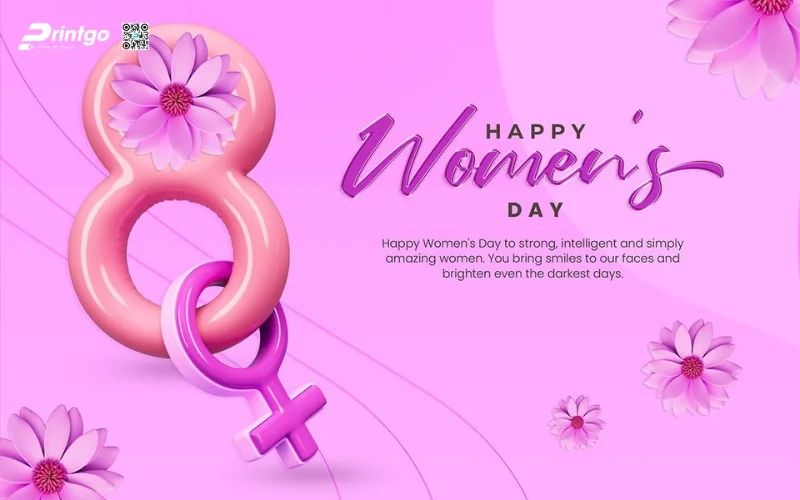 Mẫu banner chúc mừng 8/3 cho doanh nghiệp