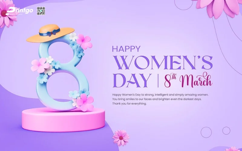 Mẫu banner chúc mừng 8/3 cho doanh nghiệp
