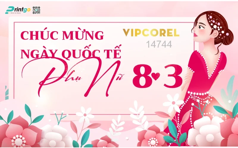 Mẫu banner chúc mừng 8/3 cho doanh nghiệp