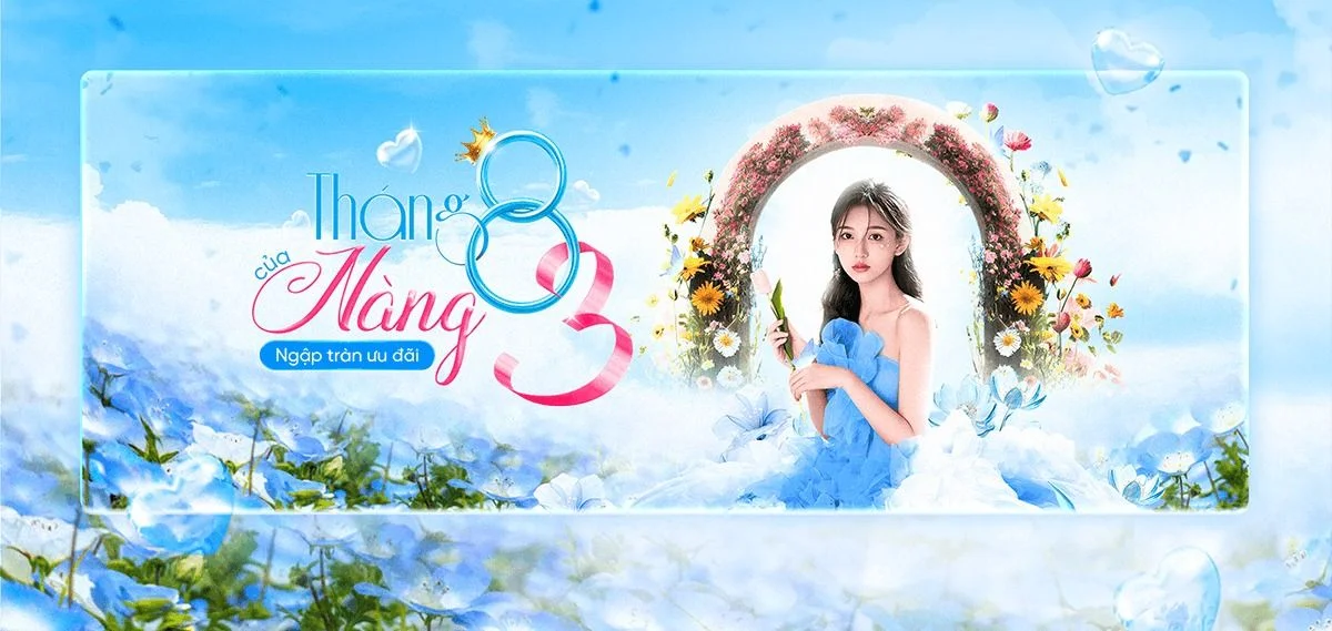 Banner chúc mừng 8/3 cho Fanpage và website