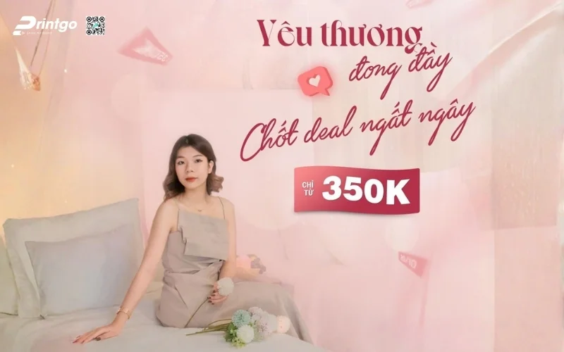 Banner ngày 8/3 kết hợp khuyến mãi bán hàng