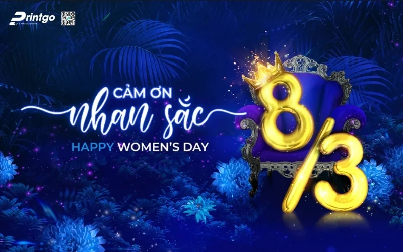 Kích thước banner chúc mừng 8/3 phổ biến nhất