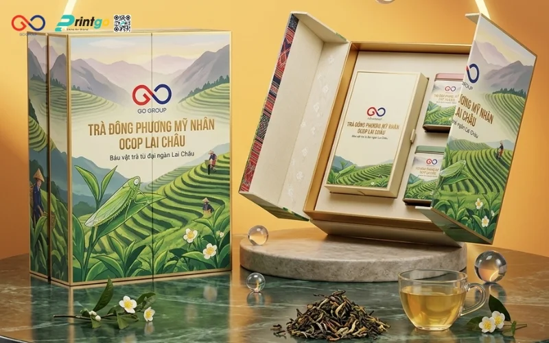 Mẫu hộp trà Đông Phương Mỹ Nhân Lai Châu cải tiến