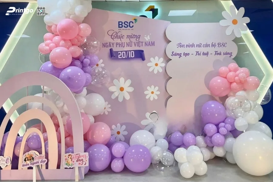 Mẫu backdrop sự kiện 8/3 sáng tạo và ấn tượng nhất