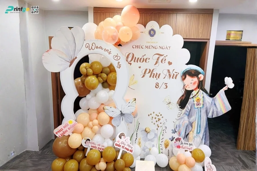 Mẫu backdrop sự kiện 8/3 sáng tạo và ấn tượng nhất