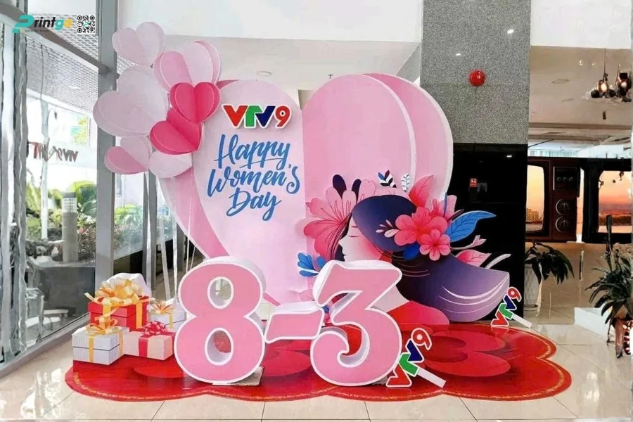 Mẫu backdrop sự kiện 8/3 sáng tạo và ấn tượng nhất