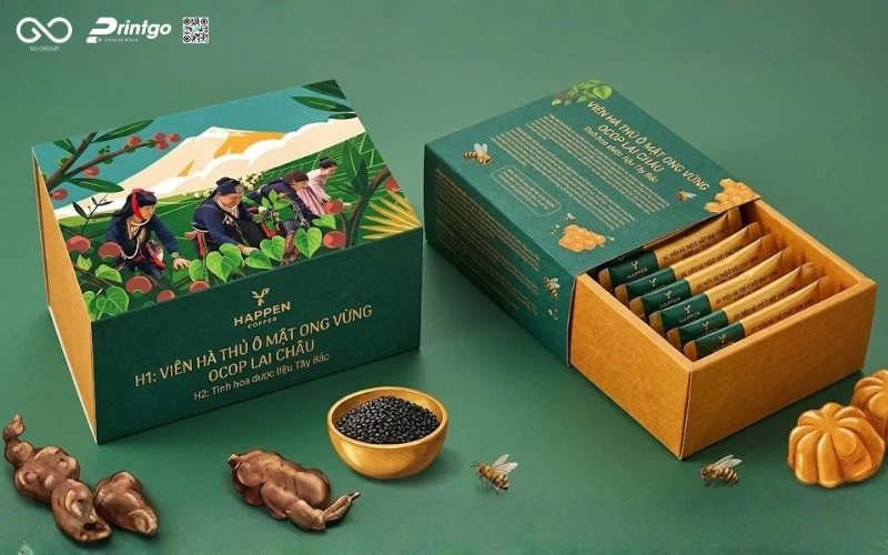 Giải pháp nâng cấp bao bì viên hà thủ ô mật ong vừng Lai Châu