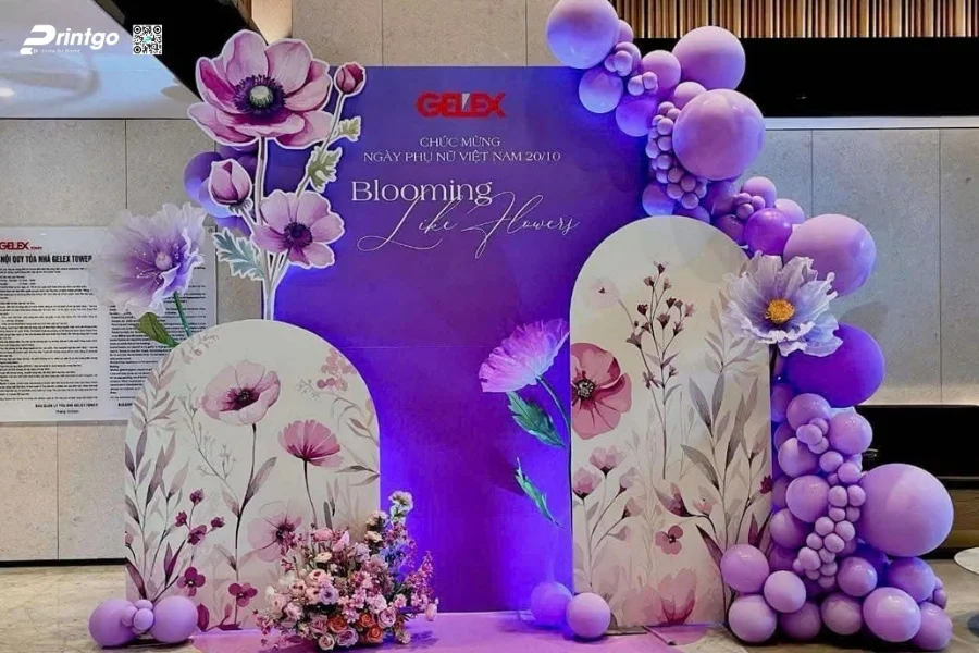 Mẫu backdrop sự kiện 8/3 sáng tạo và ấn tượng nhất