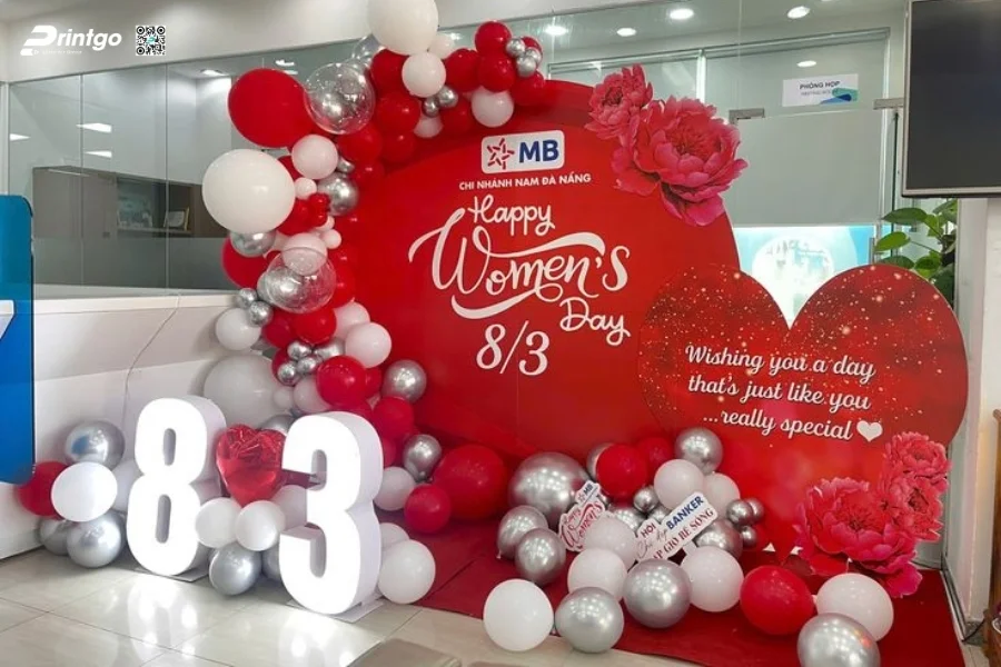 Mẫu backdrop sự kiện 8/3 sáng tạo và ấn tượng nhất