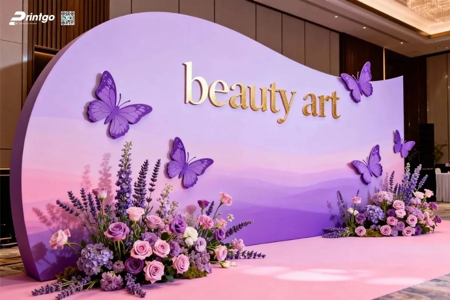 Mẫu backdrop sự kiện 8/3 đẹp dành cho doanh nghiệp