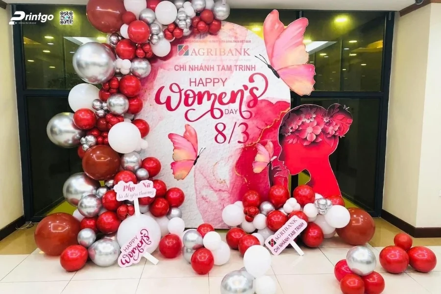 Mẫu backdrop sự kiện 8/3 độc sáng tạo nhất 2026