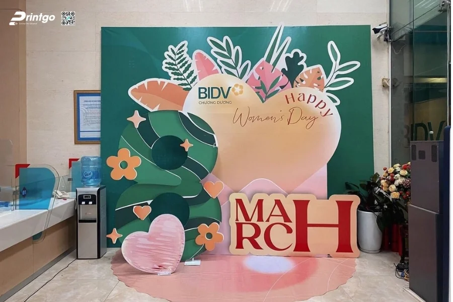 Mẫu backdrop sự kiện 8/3 độc sáng tạo nhất 2026