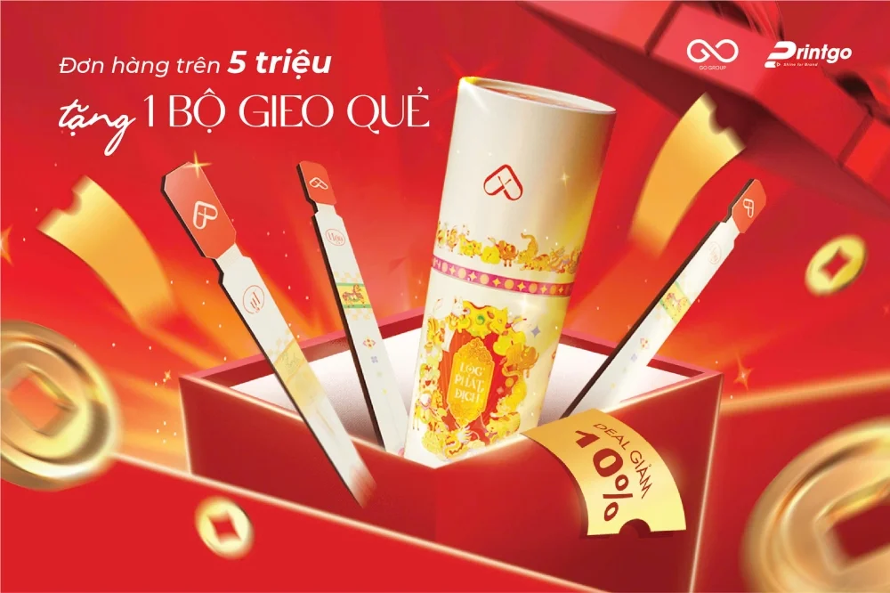 Tặng ngay 01 Bộ boardgame "Gieo Quẻ" cực chất cho các đơn hàng có giá trị từ 5.000.000 vnđ.