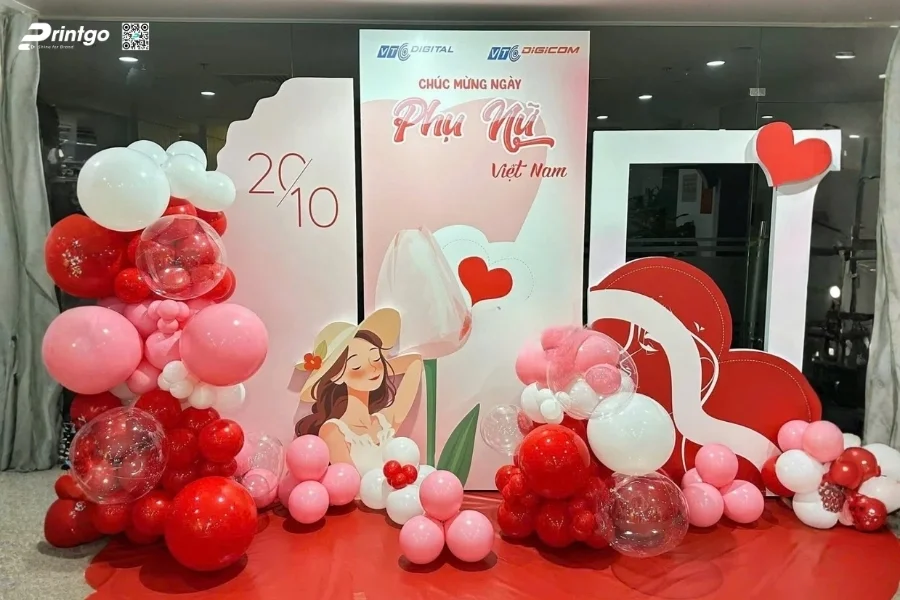 Mẫu backdrop sự kiện 8/3 độc sáng tạo nhất 2026