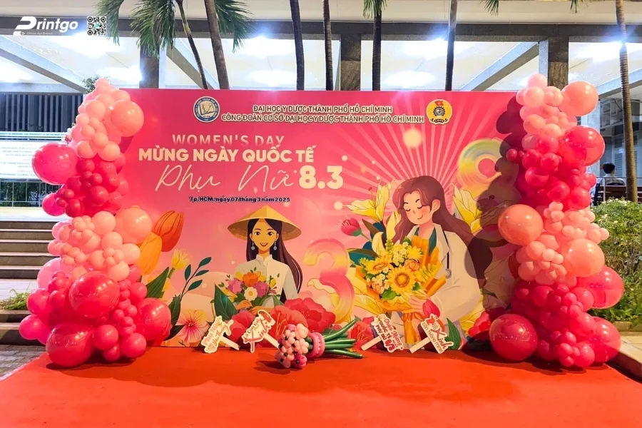 Mẫu backdrop sự kiện 8/3 độc sáng tạo nhất 2026
