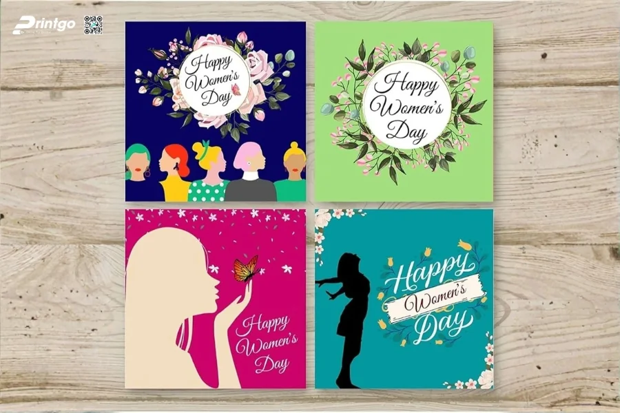 Mẫu thiệp in kèm thư chúc 8/3 khách hàng ấn tượng nhất