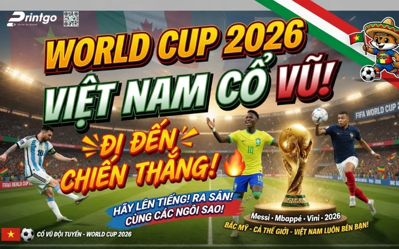 Trọn bộ mẫu băng rôn World Cup 2026 file in ấn