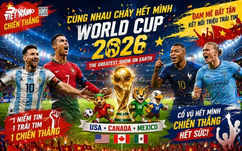 Trọn bộ mẫu băng rôn World Cup 2026 file in ấn