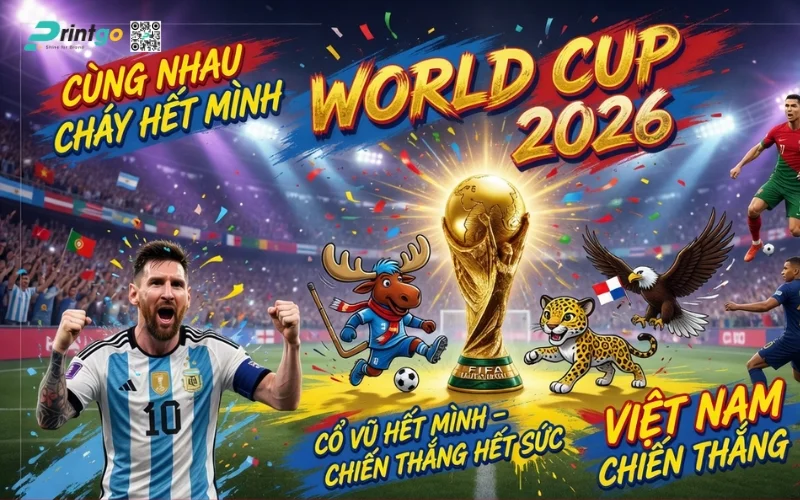 Trọn bộ mẫu băng rôn World Cup 2026 file in ấn