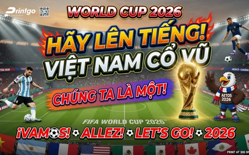 Trọn bộ mẫu băng rôn World Cup 2026 file in ấn