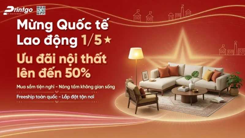 Bộ banner 1/5 quốc tế lao động cho ngành nội thất