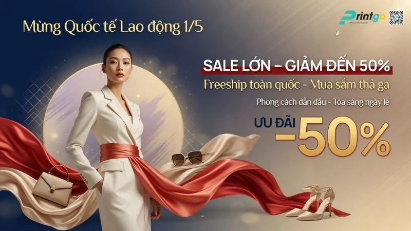 Banner 1/5 quốc tế lao động cho ngành thời trang