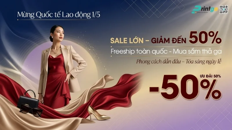 Banner 1/5 quốc tế lao động cho ngành thời trang